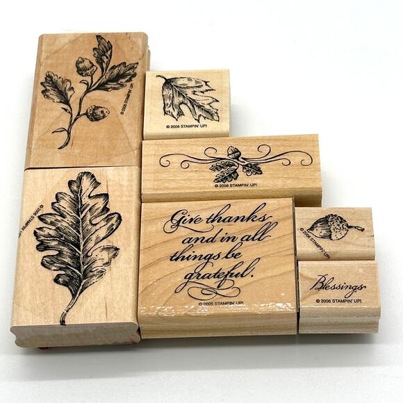 Stampin' Up! Country Blessings Rubber Stamps Thanksgiving Thanks Grateful (7) - Picture 10 of 13